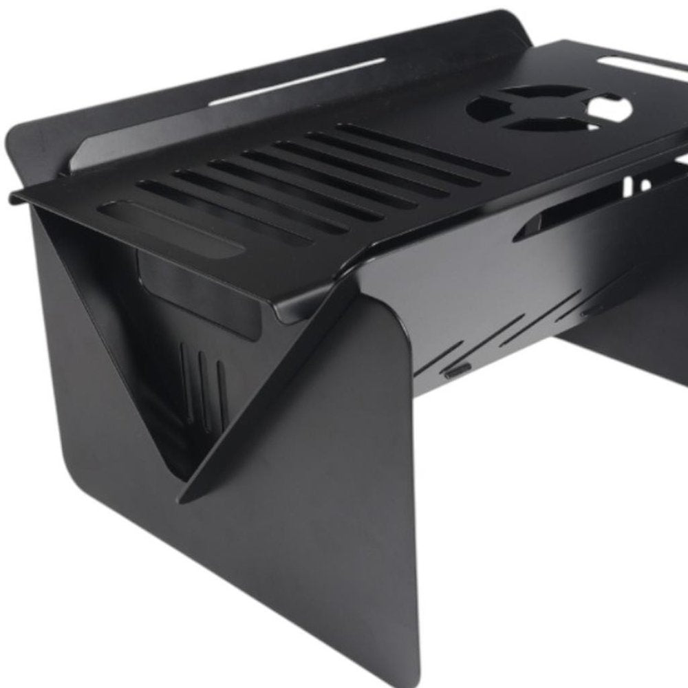 50000 BTU 16" Black Steel Propane Rectangular Fire Pit With Cover