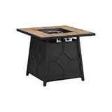 40000 BTU 28" Brown Iron Propane Square Fire Pit With Cover