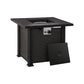 50000 BTU 30" Black Steel Propane Square Fire Pit With Cover