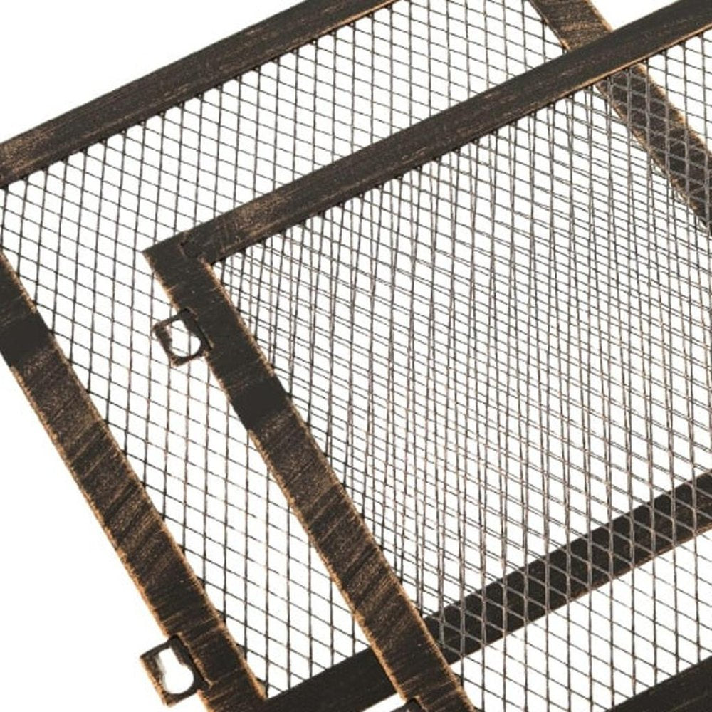 50000 BTU 37" Bronze Steel Wood Burning Rectangular Pagoda With Cover