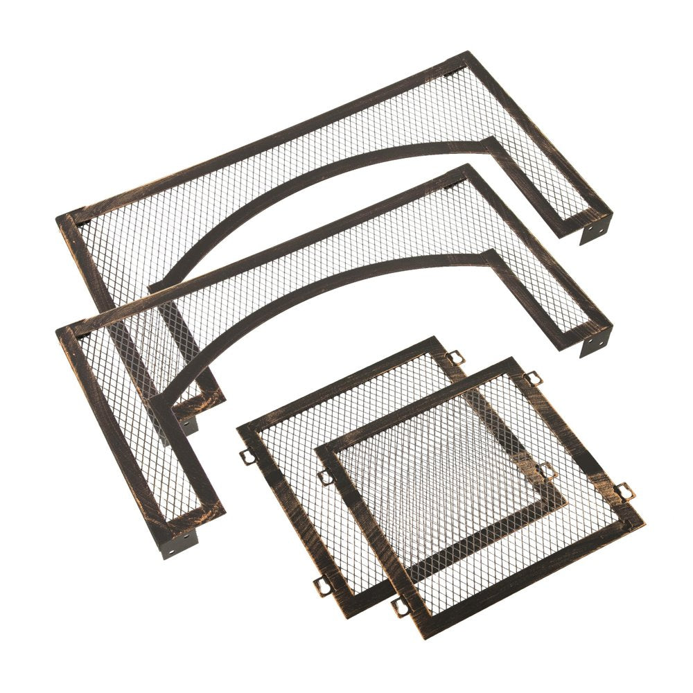 50000 BTU 37" Brown Steel Wood Burning Rectangular Fire Pit With Cover