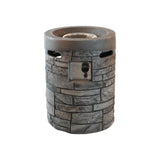 32000 BTU 26" Black Magnesium Oxide Propane Round Fire Pit With Cover