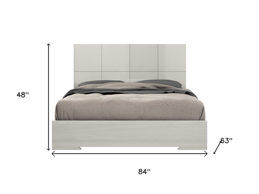 Gray Wood Queen Bed Frame