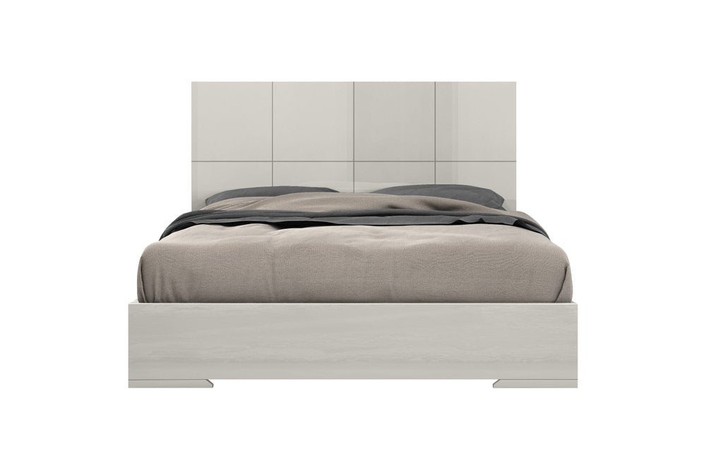 Gray Wood King Bed Frame