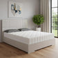 Gray Inlaid Panels Wood King Bed Frame
