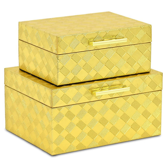 5" Gold Hand Painted Decorative Box