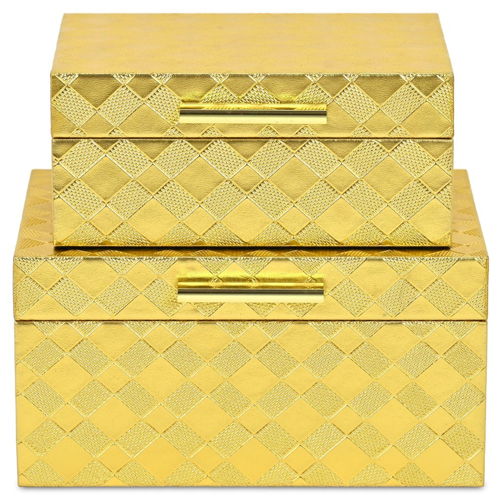 5" Gold Hand Painted Decorative Keepsake Box