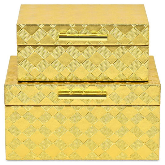 5" Gold Hand Painted Decorative Box