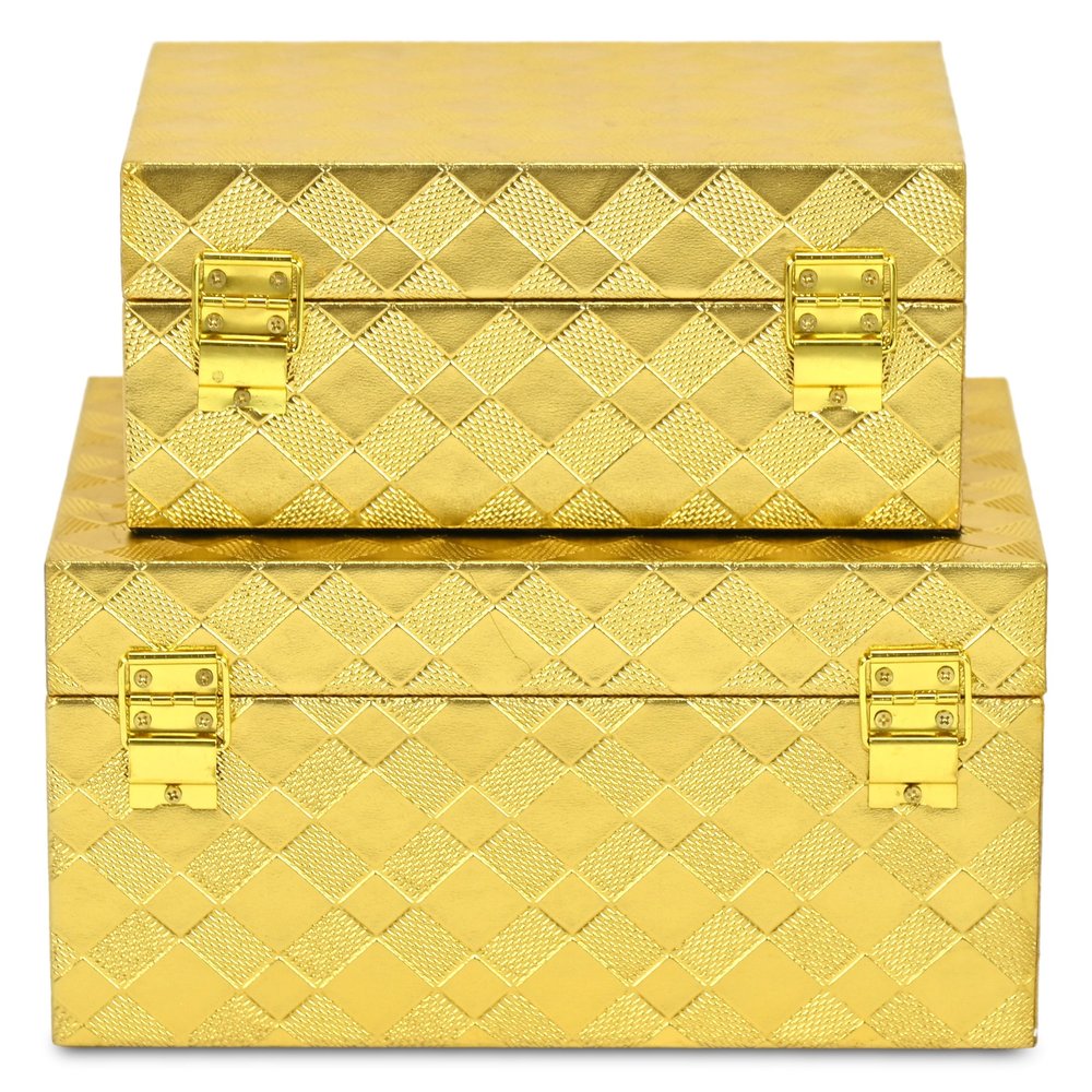 5" Gold Hand Painted Decorative Keepsake Box