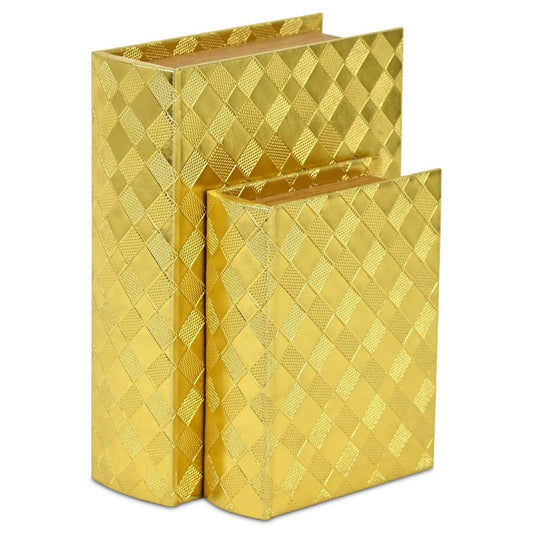 11" Gold Hand Painted Decorative Book