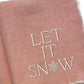 51" X 67" Pink And Cream Cotton Blend Let It Snow Plush Throw Blanket