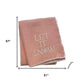 51" X 67" Pink And Cream Cotton Blend Let It Snow Plush Throw Blanket
