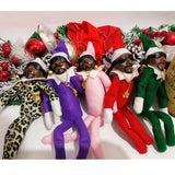 11.81inch Christmas Elf Doll with Snoop on a Stoop Christmas Trees Decoration Ornaments Hip Hop Lovers Christmas Elf Plush Toys