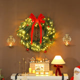 Homcom 36\\\" Christmas Wreath with 100 Led Lights, Pre-Lit Christmas Wreath