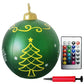 60cm Christmas Ball Ornament PVC Giant Inflatable Decorative Balls Xmas LED Light Decoration Balloon With Remote Control & Pump
