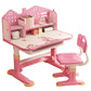 Student Children Table Kids Desk Chair Set Height Adjustable Children School Study Desk with Bookstand and Storage Drawer