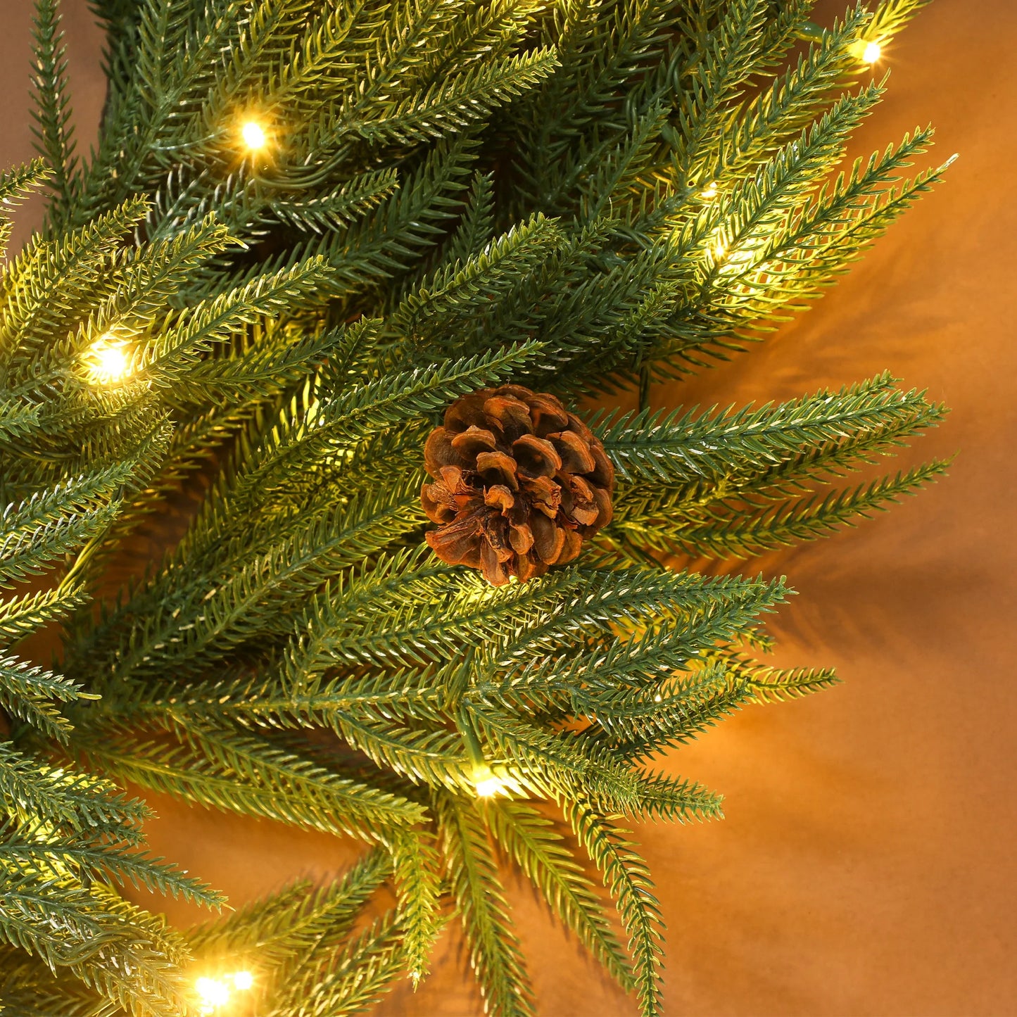 Homcom 36\\\" Christmas Wreath with 100 Led Lights, Pre-Lit Christmas Wreath