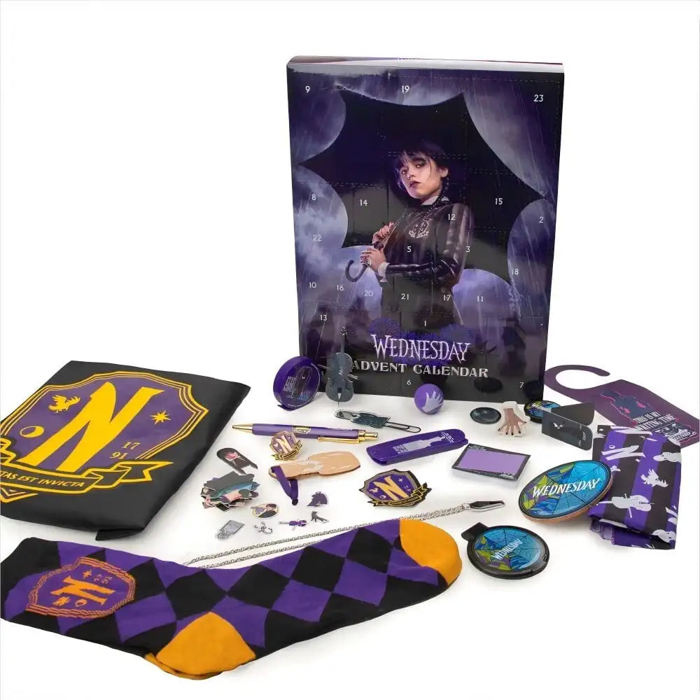 Wednesday Addams Christmas Gift Box Holiday Advent Calendar 24 Pcs Random Acce