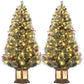 3 ft Tabletop Christmas Tree, Pre-lit Xmas Tree with Cloth Bag Base, Mini Xmas Tree with LED, Artificial Xmas Tree Home Decor