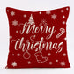 Red Snowflake Deer Christmas Pattern throw pillow cover with short plush print for living room sofa decoration cushion cover