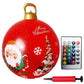 60cm Christmas Ball Ornament PVC Giant Inflatable Decorative Balls Xmas LED Light Decoration Balloon With Remote Control & Pump