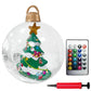 60cm Christmas Ball Ornament PVC Giant Inflatable Decorative Balls Xmas LED Light Decoration Balloon With Remote Control & Pump