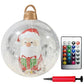 60cm Christmas Ball Ornament PVC Giant Inflatable Decorative Balls Xmas LED Light Decoration Balloon With Remote Control & Pump