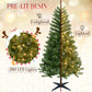 190cm Pre-Lit Artificial Christmas Tree 2025 Christmas Decorations 200 Warm-White LED Light White Green 460 Dense Branch Tips
