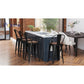 Barstools Counter Height Bar Stools for Kitchen Island Farmhouse Metal High Back Bar Chairs Wooden Seat 24" Matte Black