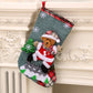 4Pcs Christmas Stockings Set Large Capacity Cute Stockings Bag Plush Santa Claus/Snowman/Bear/Elk for Xmas Tree Fireplace