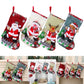 4Pcs Christmas Stockings Set Large Capacity Cute Stockings Bag Plush Santa Claus/Snowman/Bear/Elk for Xmas Tree Fireplace